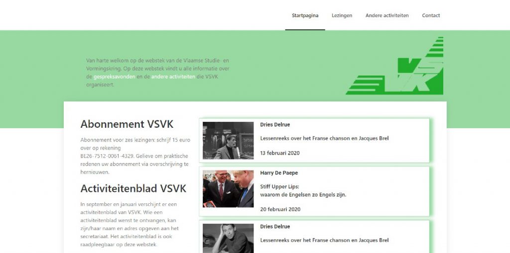 screenshot www.vsvk.be